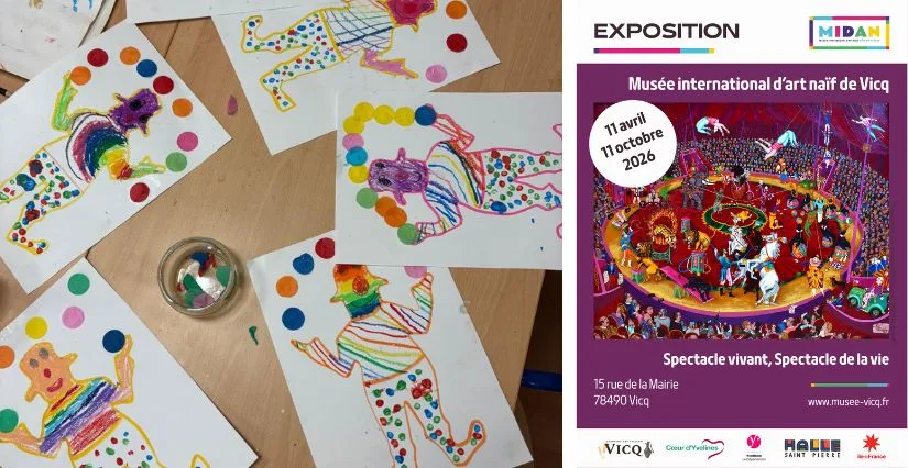 Parcours conté et atelier "Crée ton clown jongleur" au Musée d'Art Naïf de Vicq