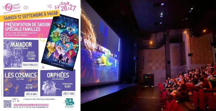 Présentation de saison en famille et cinéma gratuit à l'Orange Bleue d'Eaubonne